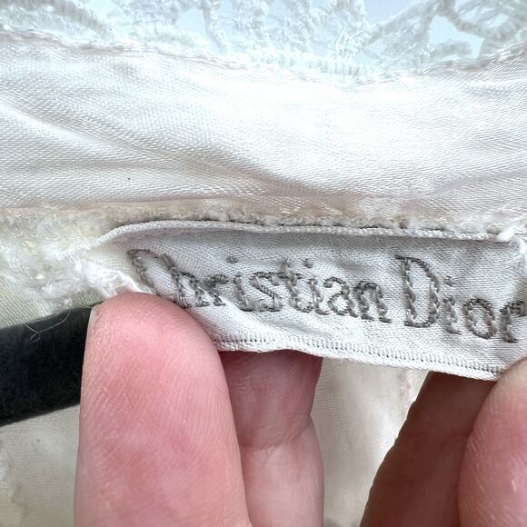 Vintage 70s Christian Dior Prairie Long Night Gown & Robe Womens Medium - Picture 14 of 16